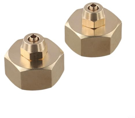 Gettimore 2 Stück Messing Schlauchadapter für Gartenbewässerung, Anschluss von 1/4 Zoll auf 3/4 Zoll Schläuche, widerstandsfähiges Material