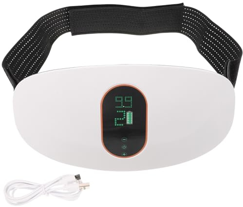 OATIPHO Cintura massaggiante addominale portatile, massaggiatore elettrico in vita con vibrazione, favorisce e modellamento del corpo per cintura addominale in viaggio