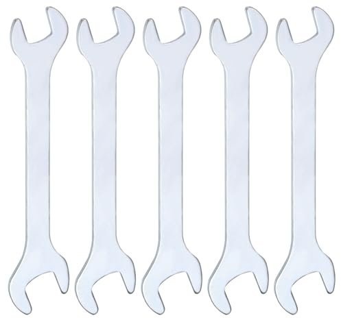 QUARKZMAN 5Pcs Clé à Fourche Doubles Fines 8mm x 10mm Métrique Clé Plate Extra Fine et Petite, Galvanisée, pour Réparation Automobile et Assemblage de Meubles