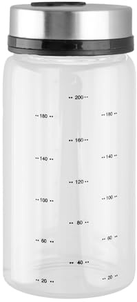 Tabanzhe Salt Pepper Shakers-Seasoning Shakers with Adjustable Pour Holes 200ml/7oz Clear Glass Condiment Seal Bottle Spice Dispenser for Kitchen Restaurant