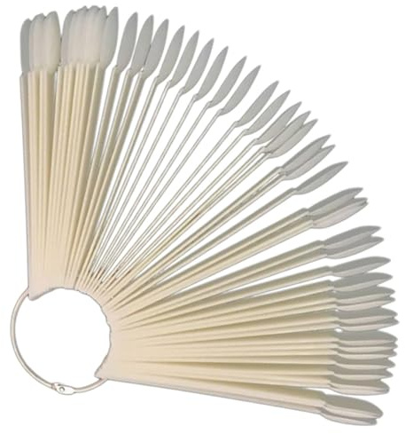 iplusmile Muestrario de Uñas Abanico 50 Piezas para Práctica de Decoración en Uñas Superficie Lisa y Material Plástico Adecuado para Manicure Profesional y Principiantes