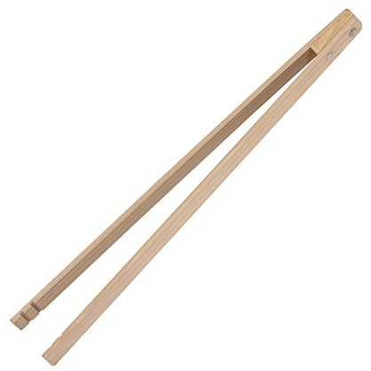 Bütic - Pince à barbecue professionnelle en bois de hêtre - 3 tailles - En bois dur robuste avec poignée collée et vissée - Longueur (cm) : 50 cm de long