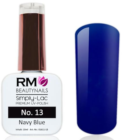 Simply-Lac UV-Polish Blau Navy Blue Nagelgel UV-Nagellack Gellack Nageldesign RM Beautynails 1er Pack (1x 10ml)