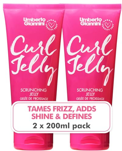 Umberto Giannini Curl Gelé Scrunching Gely, vegansk och djurförsöksfri frissig-styling, böjning, kontroll, hårgel för lockigt eller vågigt hår (curl gely 2-pack)