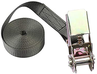 2M Ratchet Tie Down Lashing Strap with Metal Buckle Heavy Duty Tensioning Belt,400-800KG Grey Ratchet Straps
