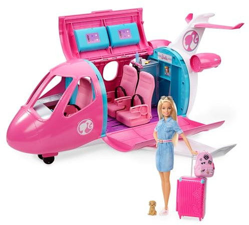 Barbie Bundle, Traumflugzeug Spielset (GDG76) + Barbie Puppe & Zubehör, 2 Spielzeug für Kinder + 3 Jahre