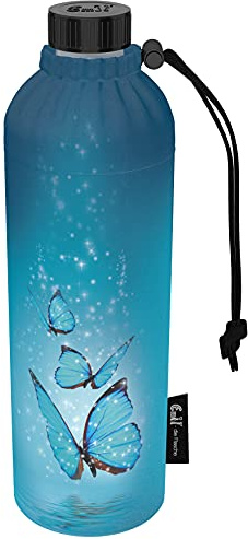 Emil Trinkflasche aus Glas für Mädchen & Jungen isolierte Glasflasche für Schule, Freizeit, Sport: Kinder & Eltern Wings 0,75l