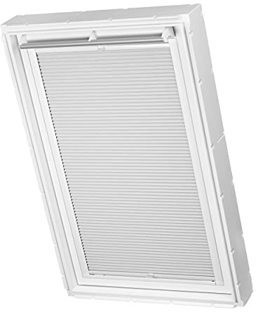 Ventanara® Dachfenster Waben Plissee ohne Bohren passend für Velux Fenster Plisseerollo Faltrollo verspannt Klebemontage (FK06, Grau Verdunkelnd)