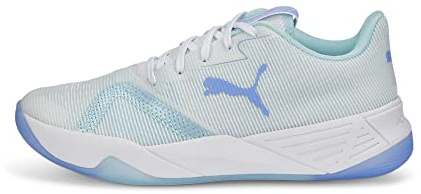 PUMA Unisex Accelerate Turbo Nitro Ii W+ inomhus domstol sko, Puma vit Elektro lila ljus aqua, 40 EU