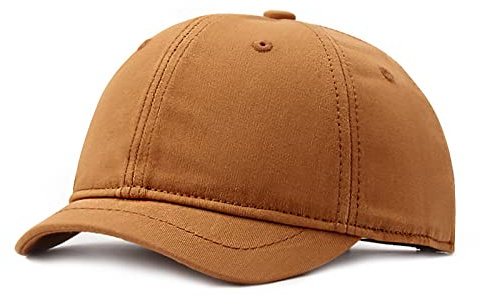 Faringoto Casquette de baseball en coton pour homme à bord court - Casquette décontractée à visière pour dames - Chapeau polyvalent équestre anti-soleil, Orange (01), Taille unique