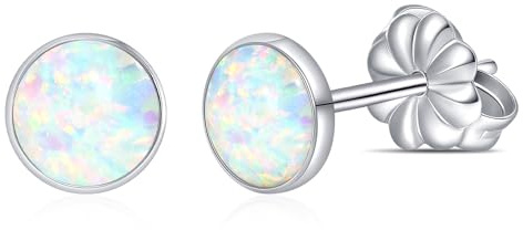 Limerencia G23 Titan Opal Ohrstecker für Damen Mädchen, Hypoallergene Implantat Qualität Zarte Schmuckstücke für empfindliche Ohren