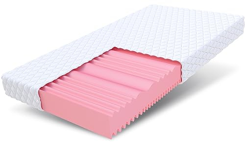 FDM FIX Matratze 120x200 cm Kaltschaummatratze Höhe 14 cm Härtegrad H2 und H3 7-Liegezonen Öko-Tex Allergikergeeignet Bezug Waschbar HR-Schaum