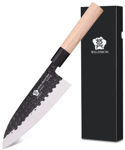 WILDMOK 19,4 cm Deba Coltello Tedesco In Acciaio Inox Sashimi Coltello Asiatico Usuba Salmone Coltello per Mano Sinistra