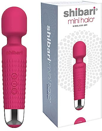 Shibari Mini Halo Vibrator, Wand Massager, Cordless, Quiet, High Power & Waterproof, Vibration Clitoris Stimulation, Adult Sex Toys, Personal Vibe for Women (Pink)