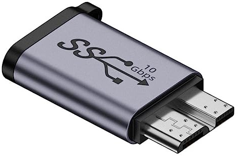 chenyang Connecteur micro USB 3.0 USB C vers micro USB 3.0 10 Gbps adaptateur d'alimentation de données
