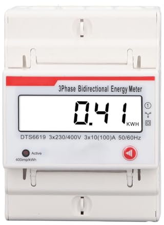 Compteur D'énergie avec écran LCD, Bidirectionnel, 3x230V, 400V, Fonctionnalités Multifonctions pour les Tests d'efficacité énergétique