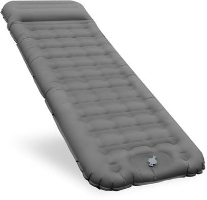 Isomatte Luftmatratze Selbstaufblasend, Bequem 12CM Verdicktes Aufblasbare Matratze mit Fußpumpe und Kopfkissen, Wasserdicht Camping Matratze Outdoor, Ultraleicht Schlafmatte für Zelt und Strand