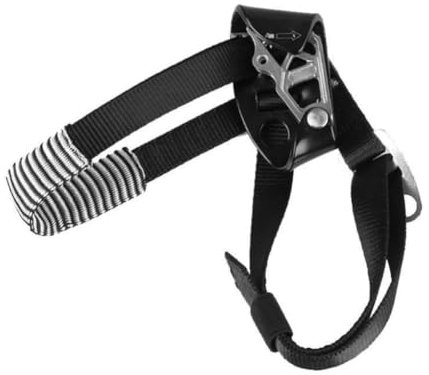 Foot Ascender Kletterausrüstung, Legierung, tragbar, Outdoor, Sport, Reisen, Bergsteigen, Sicherheit, Überlebensausrüstung, links, schwarz