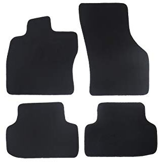 Fußmatten passend für Nissan Micra C+C III Typ K12 (Baujahr 2005-2010), Classic schwarz | 4-TLG | Umrandung braun