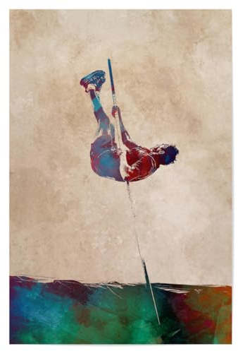artboxONE Poster 120x80 cm Sport Stabhochsprung Sportart A - Bild stabhochsprung grafik leichtathletik