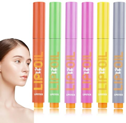 Juego de brillo de labios voluminizador,Brillo de labios voluminizador - Click Lipstick Brillo de labios hidratante no pegajoso | Jelly Lip Plumping Pen Lápiz de brillo de labios de alto brillo y larg