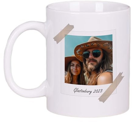 Personalised Any Text Any Photo Instant Camera Style Mug Mug Gift Tea Coffee Cup 11oz