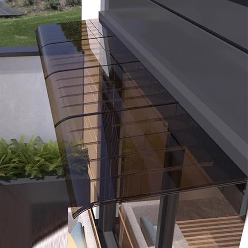 Modernes Vordach für die Haustür, für den Außenbereich, Regenschutz, Polycarbonat, UV-Schutz, für Fenster, Garten, Terrasse, Veranda, Markise (50 x 120 cm)