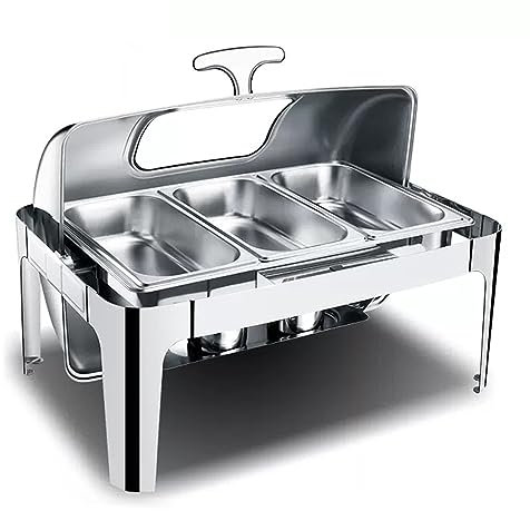 Bandeja de Aislamiento para Catering, Calentador de Alimentos, Platos abatibles, servidores de bufé, Platos para Calentar, Servidor de bufé eléctrico, Dos métodos de Calentamiento, eléctrico