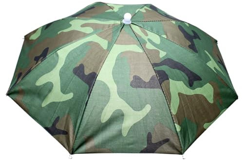 Vllentin Chapeau Parapluie,Chapeau de Parapluie de Pêche,Mains Libres Tête Parapluie,Chapeau De Parasols Pliable,Jardinage Parapluies Chapeau,Portable,pour Pêche,Jardinage,Photographie,Camping