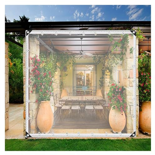 Telo Telone Impermeabile Esterno Occhiellato, Anti Strappo e Antivento Telone 0.35mm Ideale Come Telone per Pergole, Giardini, Garage VagxTbs(1x3.5m/3.28x11.48ft)