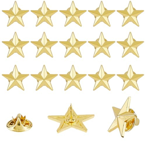 SUPERFINDINGS 30 Stück Anstecknadel Mit Stern Militär Auszeichnungsnadeln Brosche Aus Pentagramm Legierung Anstecknadel Für Rucksack Memorial Day Für Männer Kostüm Zum Tag Der Arbeit