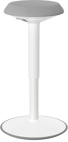 ACXIN Tabouret ergonomique réglable en hauteur de 54 à 79 cm avec base antidérapante pour la maison et le bureau, gris, rond