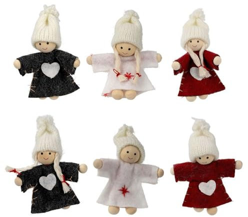 Ideen mit Herz | Niedliche Winter-Püppchen | Weihnachts-Deko | Geschenkanhänger Weihnachten | Winter-Kinder | Design Polly & Alvin