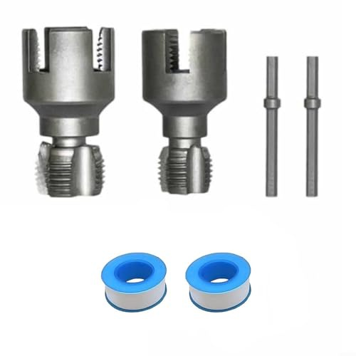 Fauhapyway Herramienta de enhebrado de tubería de PVC externo interno de corte para taladro eléctrico de 1/2 pulgada 3/4 pulgadas Kit de reparación de construcción de acero para el hogar