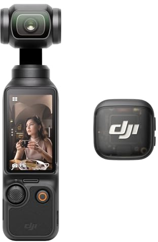 DJI Bundle Vlog Osmo Pocket 3 (Mic 3), caméra de vlog 4K/120 IPS, stabilisation 3 Axes, Suivi de Visage/Objet, Mise au Point Rapide, Micro sans Fil pour iPhone/caméra/Android