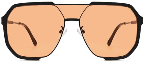 Dollger pilotglasögon blåljusfilter för PC gaming lättaste UV400 skyddsglasögon blått ljusskydd för kontor hemmakontor unisex, svart, M