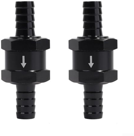 Clapet anti-retour de carburant de 10 mm en aluminium et acier inoxydable, idéal pour les systèmes de carburant à basse pression, lot de 2