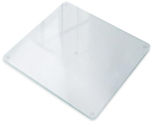 Tulup Herd Abdeckplatte Glas 60x52 cm Leicht zu Reinigen für Küche Wandschutz Schutz vor Verschmutzungen Hartglas Mattglas Rutschfesten Silikonfüßen Moderne Dekoration Küchenpaneele