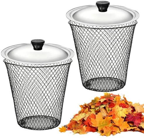 Compostiera Per Lombrichi 2 Pezzi Box Produttore In Rete | Con Coperchio Contenitore Interrato Per Per rifiuti giardino scarti cucina arricchimento suolo agricoltura urbana