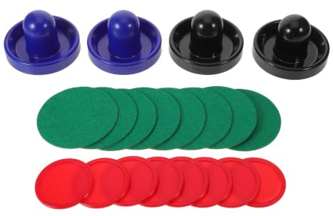 jojofuny Set de 2 Poussoirs de Hockey Air en Plastique avec Peluches Adhésives, Remplacement Facile pour Table de Hockey, Performance Fluide pour Loisirs à Domicile