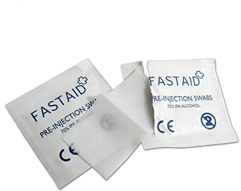 Fastaid 70% IPA Alcohol Wipes, Swabs for Electronics, Tattoo, Pre-Injection Cleaning, Multiple Listing (500)