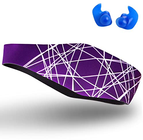 Qshare Swimming Headband,Ear Band Swimmer Ear Protection,Adjustable Neoprene Ear Guard and Hair Guard for Kids, Toddlers and Adults
