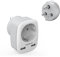 TESSAN 3 in 1 Reiseadapter Indien mit 2 USB, Reiseadapter Typ D, Adapter Steckdose, Adaptor für Indien, Adapter für Sri Lanka, Nepal, Reisestecker Stromadapter