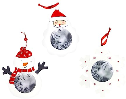 HOOTNEE 3stücke Holzanhänger Für Weihnachten Aufhängen Inklusive Weihnachtsmann Und Schneemann-Stil Weihnachtsschmuck Aus Holz Für Heimdekoration Und Partyzubehör