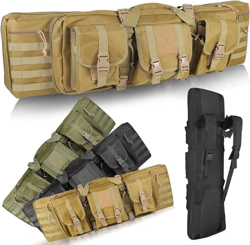 ANSNOW 36 42 46 Weiche Doppelte Gewehrtasche, Waffentasche, Aufbewahrung Und Transport, Wasserdichte Langpistolen-Waffenaufbewahrungstasche, Taktischer Gewehrrucksack, Airsoft-Tasche Für Jagd Und