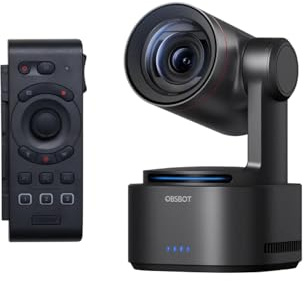 OBSBOT Tail 2 PTZR NDI Camera 4K@60FPS Bundle avec Remote Controller, Suivi IA Pro, CMOS 1/1,5, 50MP, Zoom Optique 5X, Zoom Hybride 12X, Sortie SDI/HDMI/IP/USB 3.0, Caméra de Production en Direct