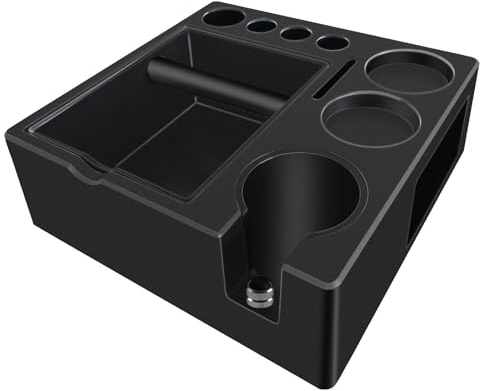 JOYONE Espresso Tamper Station Knock Box för att lagra 51-54 mm 58 mm Espresso Tamper (Extra stor ABS (51-54-58 mm)