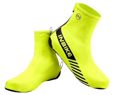 INBIKE Copriscarpe Ciclismo Impermeabili Copriscarpe Pioggia con Suola Antiscivolo Galosce per Pioggia Neve o Fango Gambali Bici Impermeabili Unisex Calzari EU 39-42