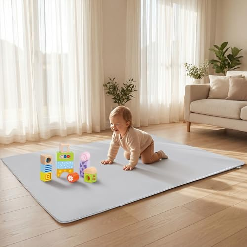 Jradse Alfombra Juegos Bebes Acolchada, Alfombra Actividades Bebe con Superficie De Franela, Manta Juegos Bebes De Fácil Cuidado, Colchoneta Suelo Niños para Habitación Infantil,120x120cm