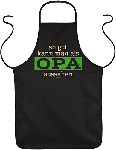 Opa Schürze - Sprüche Kochschürze Großvater : so gut kann Man als Opa Aussehen - Geschenk Grillschürze Geburtstag Opa + Urkunde